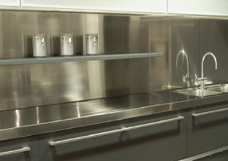 stainless steel countertop