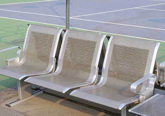stainless steel bench